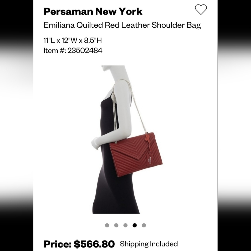 Red leather bag